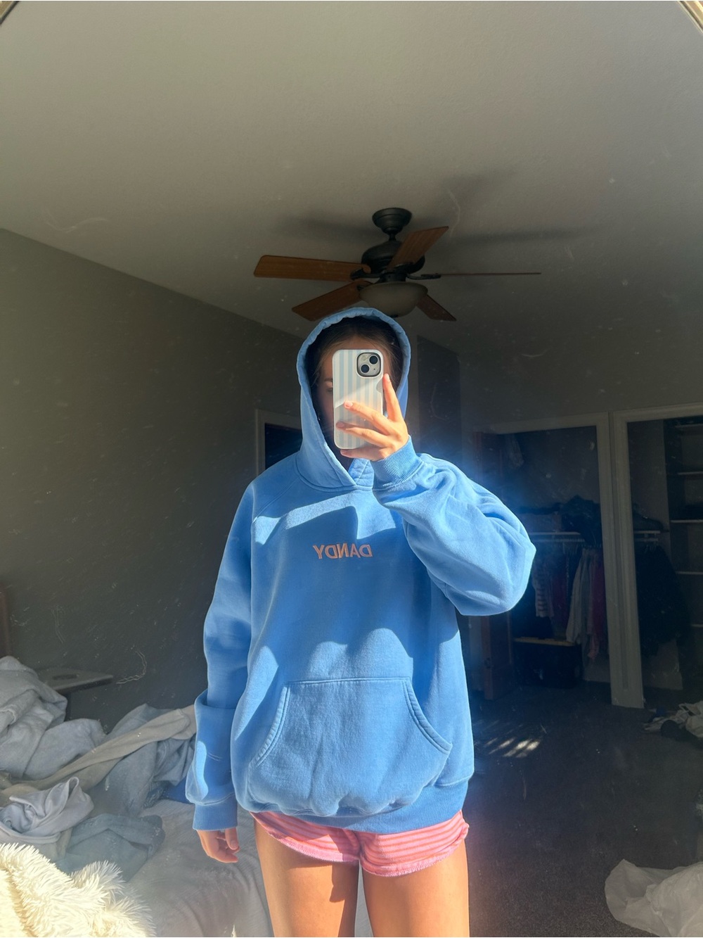 Dandy Worldwide “Lets Watch the Sunset” hoodie (blue) size L women’s